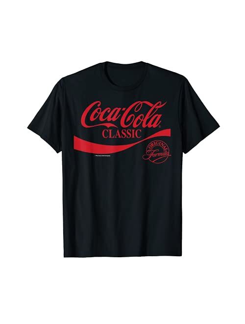 Coca-Cola Classic Original Formula Red Logo Graphic T-Shirt