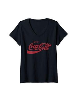 Womens Coca Cola Enjoy V-Neck T-Shirt