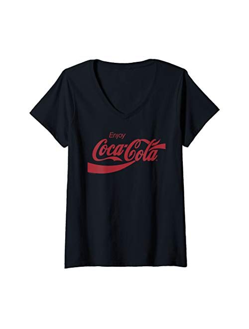 Womens Coca Cola Enjoy V-Neck T-Shirt