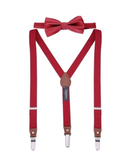 Mio Marino Men's Snazzy Suspender Bow Tie Set