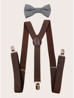 Men Minimalist Suspender & Bow Tie