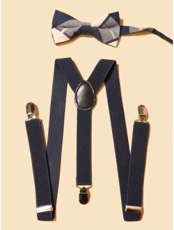 Men Minimalist Suspender & Bow Tie