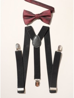 Men Minimalist Suspender & Bow Tie