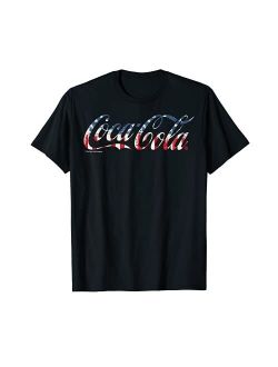 Coca-Cola Vintage American Flag Logo Graphic T-Shirt