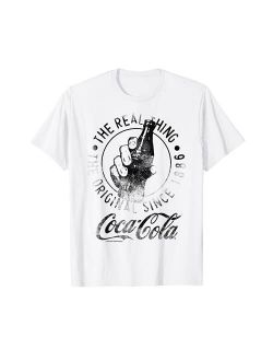 Coca-Cola Vintage Faded Real Thing Bottle Graphic T-Shirt