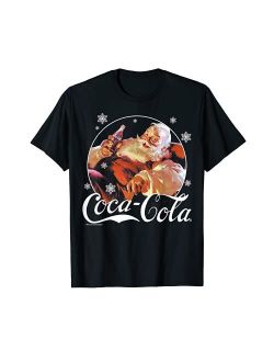 Coca-Cola Vintage Relaxing Santa Christmas Graphic T-Shirt