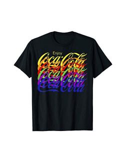 Coca-Cola Colorful Text Overlay Logo T-Shirt