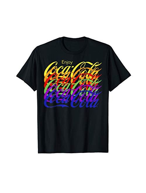 Coca-Cola Colorful Text Overlay Logo T-Shirt