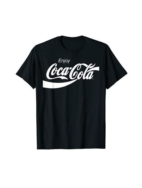 Coca-Cola Retro White Enjoy Logo Graphic T-Shirt