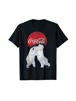 Coca-Cola Vintage Christmas Polar Bear Hug Graphic T-Shirt