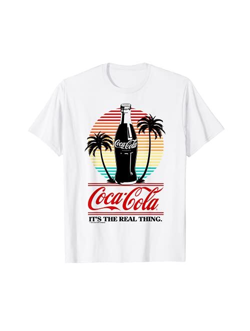 Coca-Cola Real Thing Beach Bottle Graphic T-Shirt