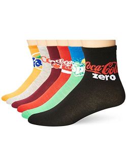 Coca-Cola Brands Coca-Cola 6 Pack Crew Vending Machine Box, Assorted Multi, Fits Sock Size 9-11 Fits Shoe Size 4-10.5