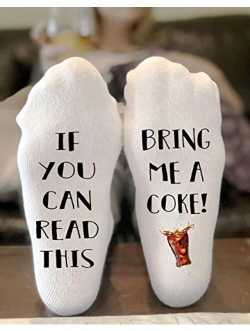 If You Can Read This Bring Me Novelty Socks - Coke - Funny Socks For Men and Women Christmas Stocking Stuffers Gift Ideas