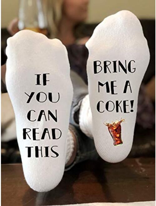 If You Can Read This Bring Me Novelty Socks - Coke - Funny Socks For Men and Women Christmas Stocking Stuffers Gift Ideas