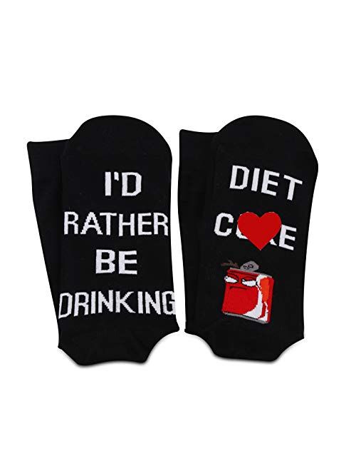 TSOTMO Diet Co Drinks Socks Diet Co Lover Gifts ID Rather Be Drinking Diet Co Socks