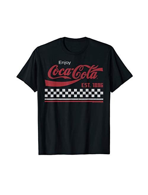 Coca-Cola Established 1886 Checkerboard Logo T-Shirt