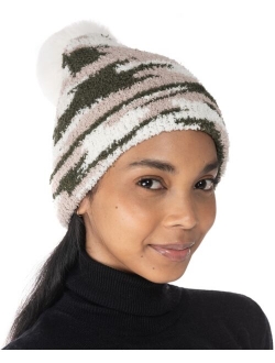 Jenni Fuzzy Jacquard Pom Pom Beanie, Created for Macy's