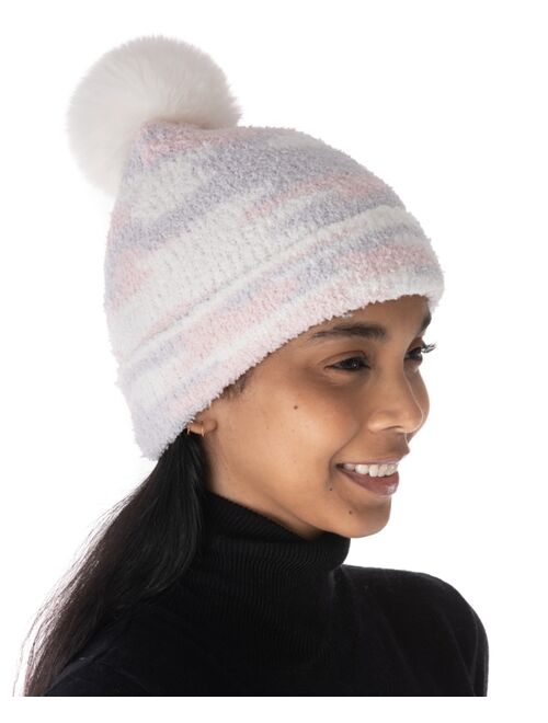 Jenni Fuzzy Jacquard Pom Pom Beanie, Created for Macy's