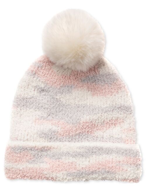 Jenni Fuzzy Jacquard Pom Pom Beanie, Created for Macy's