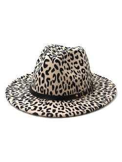 H.O.P.E Beige & Black Leopard Print Fedora