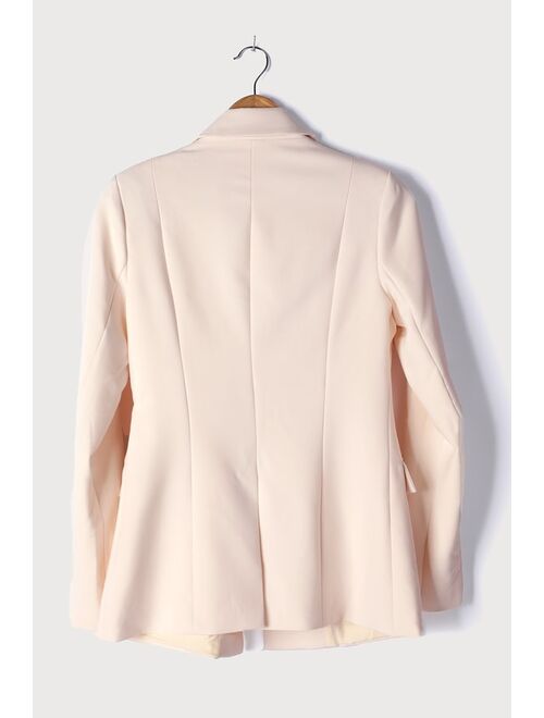 4TH & RECKLESS Alma Cream Tie-Waist Blazer