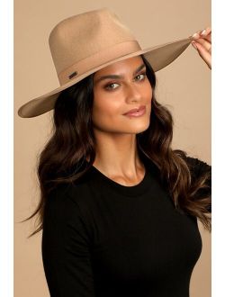 Dream Big Tan Wool Fedora Hat