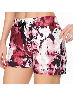 Kcutteyg Workout Shorts for Women with 3 Pockets, Running Yoga Athletic Gym Sports Hiking Shorts 2.5"