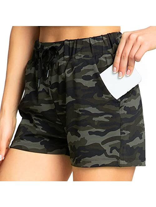 Kcutteyg Workout Shorts for Women with 3 Pockets, Running Yoga Athletic Gym Sports Hiking Shorts 2.5"