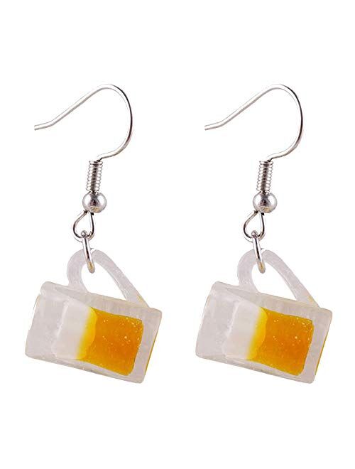 Lightweight Creative Resin Coke Bottle Dangle Drop Earrings Lovely Personality Simplicity Beverage Wate Bottle Beer Pendant Earrings for Women Girls Gift Party Weeding Je