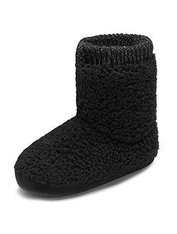 MIXIN Women's Warm Faux Indoor Outdoor Slipper Boot Shoes