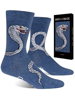 ANTI BASIC Socks Gift for Men-Novelty Beer Fox Bone Snake Zombie Halloween Socks