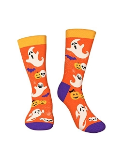 Funny Halloween Socks for Men Women Teen Boys- Spooky Fun Cute Novelty Crazy Funky Socks - Halloween Gifts