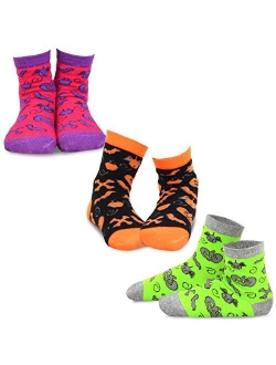 TeeHee Fun Halloween Novelty Socks for Little Kids Toddler Crew Socks Multi Pair Pack