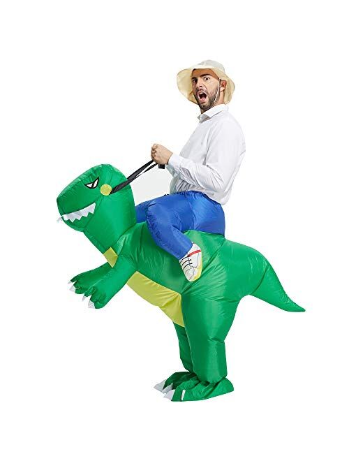 TOLOCO Inflatable Costume Adult, Inflatable Halloween Costumes for Men, Inflatable Dinosaur Costume for Adults, Blow up Costumes for Adults, T REX Costume