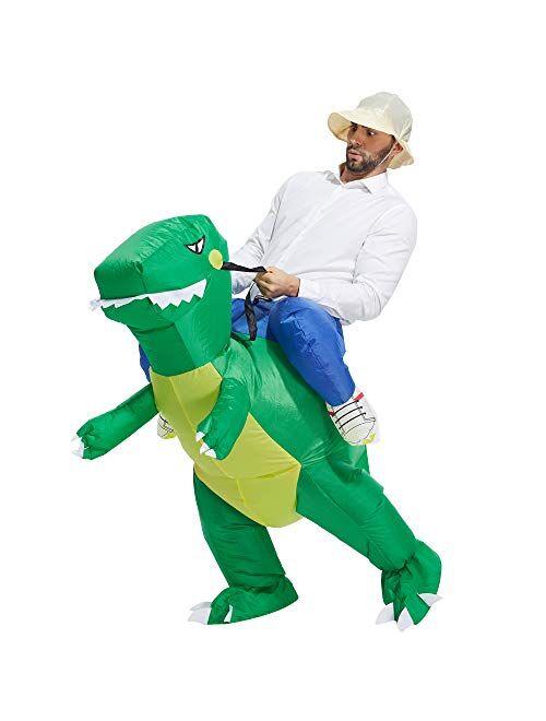 TOLOCO Inflatable Costume Adult, Inflatable Halloween Costumes for Men, Inflatable Dinosaur Costume for Adults, Blow up Costumes for Adults, T REX Costume