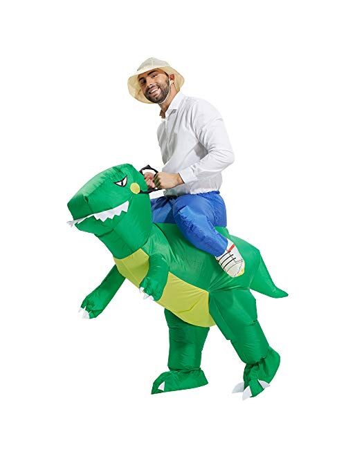 TOLOCO Inflatable Costume Adult, Inflatable Halloween Costumes for Men, Inflatable Dinosaur Costume for Adults, Blow up Costumes for Adults, T REX Costume