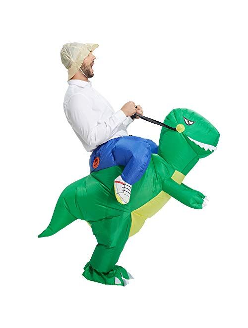 TOLOCO Inflatable Costume Adult, Inflatable Halloween Costumes for Men, Inflatable Dinosaur Costume for Adults, Blow up Costumes for Adults, T REX Costume