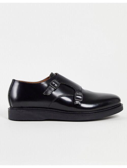 H by Hudson calverson monk shoes in black suede