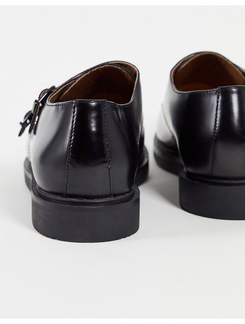 H by Hudson calverson monk shoes in black suede