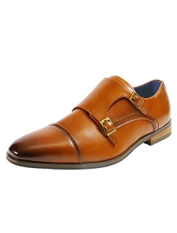 Men's Dress Loafer Shoes Monk Strap Slip On Loafers