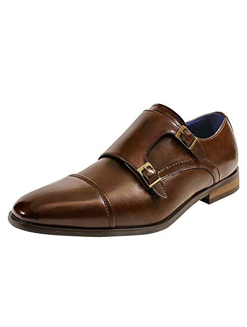 Bruno Marc Men's Dress Loafer Shoes Monk Strap Slip On Loafers