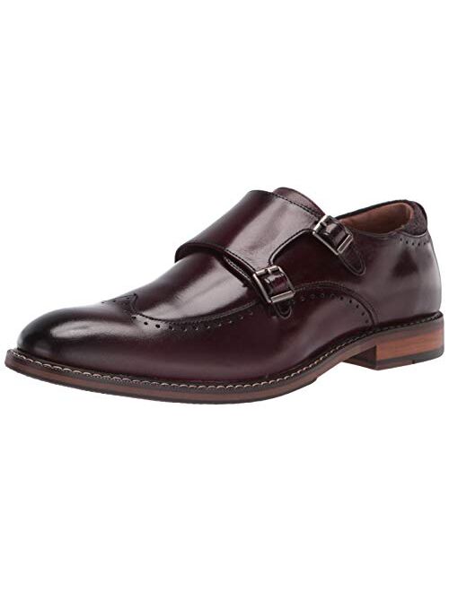 STACY ADAMS Men's Farwell Wingtip Double Monk Strap Loafer