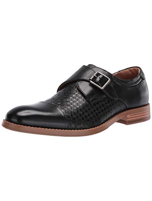 STACY ADAMS Men's Fenwick Cap Toe Monk Strap Loafer