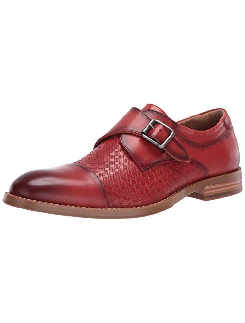 STACY ADAMS Men's Fenwick Cap Toe Monk Strap Loafer