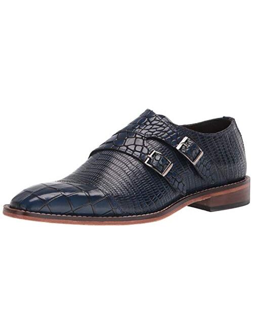 STACY ADAMS Men's Toscano Cap Toe Double Monk Strap Loafer