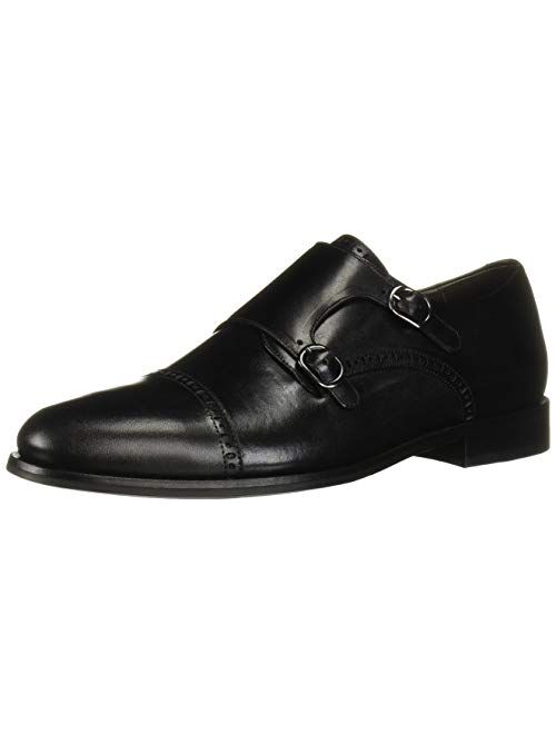 MARC JOSEPH NEW YORK Men's Leather Double Monk Dress Shoe Oxford