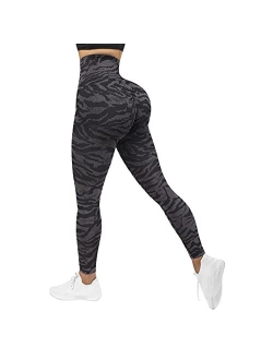 DOULAFASS Camo Leggings for Women High Waisted Seamless Scrunch Butt Workout Yoga Pants