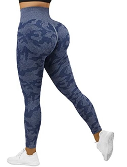 DOULAFASS Camo Leggings for Women High Waisted Seamless Scrunch Butt Workout Yoga Pants