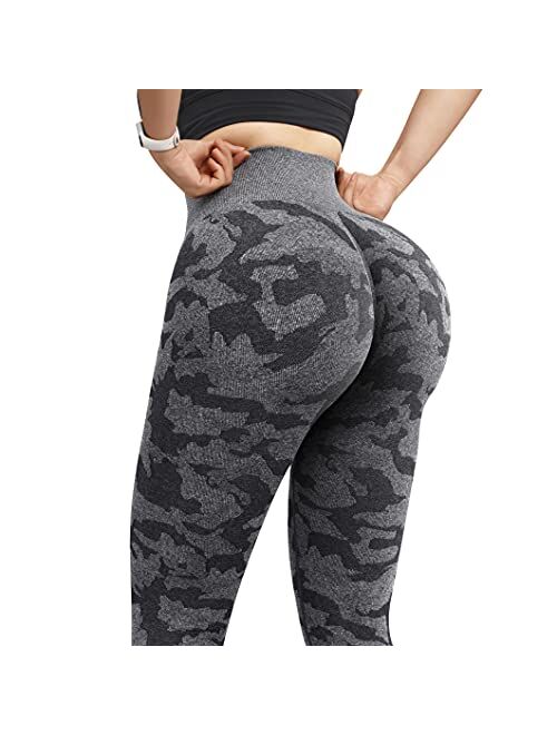 Buy DOULAFASS Camo Leggings for Women High Waisted Seamless Scrunch Butt  Workout Yoga Pants online