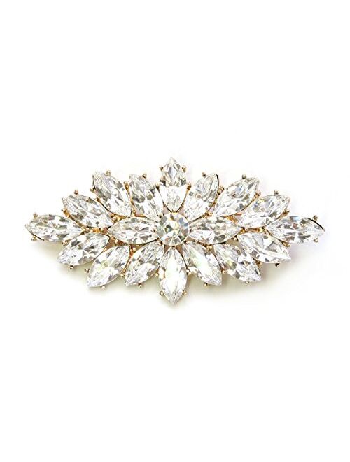 Faship Big Marquise Pin Brooch Vintage Style